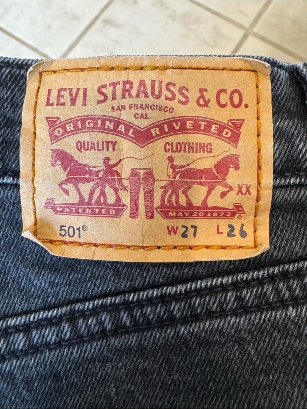 Levi's 501 Straight Womens Jeans - black